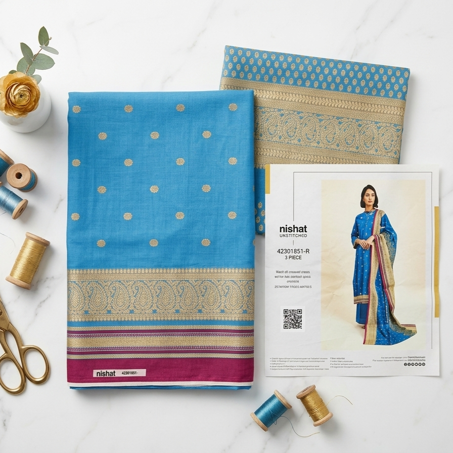 Nishat Unstitched Summer Collection - 3 Piece Lawn Dress