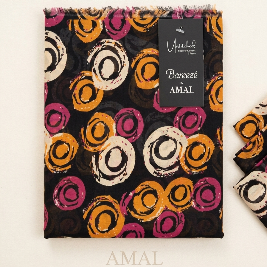 Breeze By Amal Lawn Collection 2 piece All Over Unstitch Dress