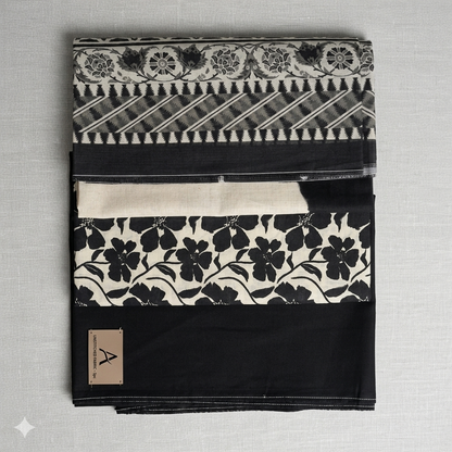 Regalia Black & White Vol 3 Premium Unstitched 3 Piece Lawn Suit – Luxury Block Floral Eid Collection