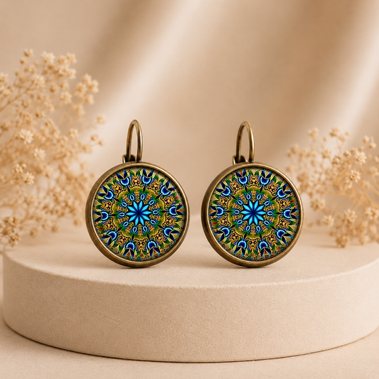 Antique Bronze Mandala Earrings