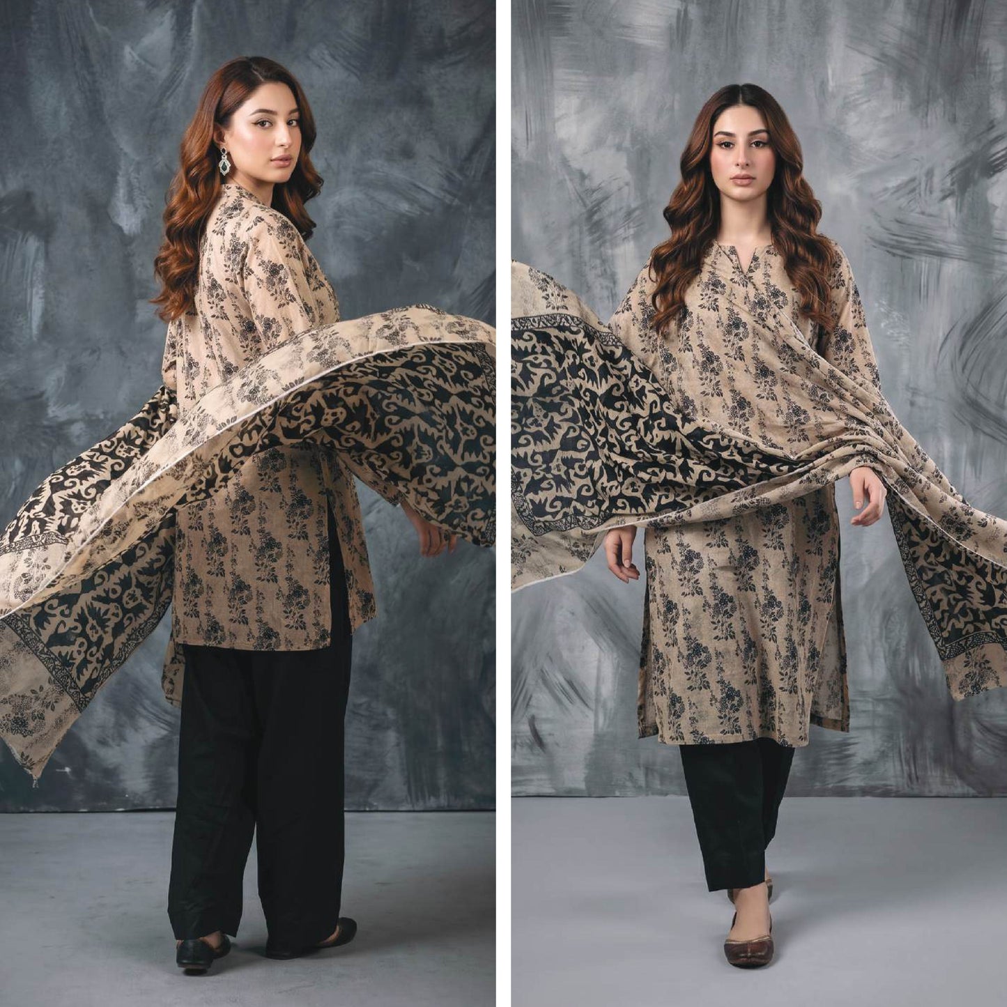 Regalia Black & White Vol 3 Premium Unstitched 3 Piece Lawn Suit