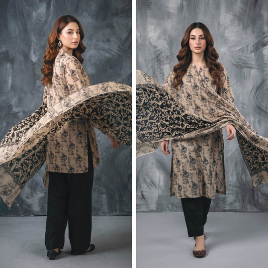 Regalia Black & White Vol 3 Premium Unstitched 3 Piece Lawn Suit
