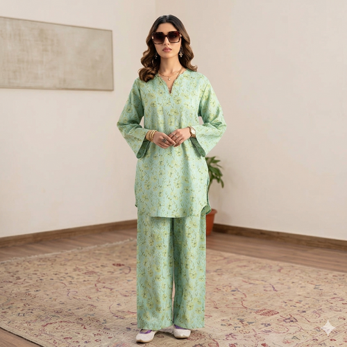 Fiza Noor Premium Lawn 2 piece Unstitch All Over Dress