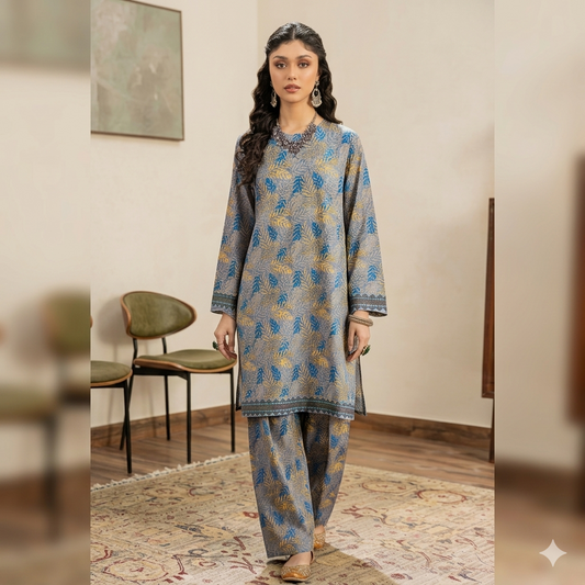 Fiza Noor Summer Collection 2 Piece Unstitched Lawn Dress