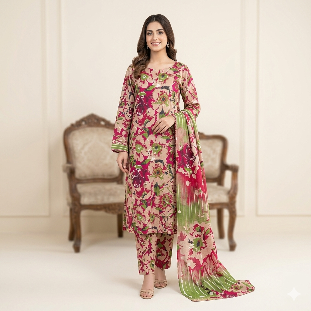 Alkaram Studio 3-Piece Unstitched Lawn Suit