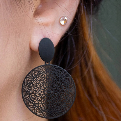 Noir Lace Statement Earrings