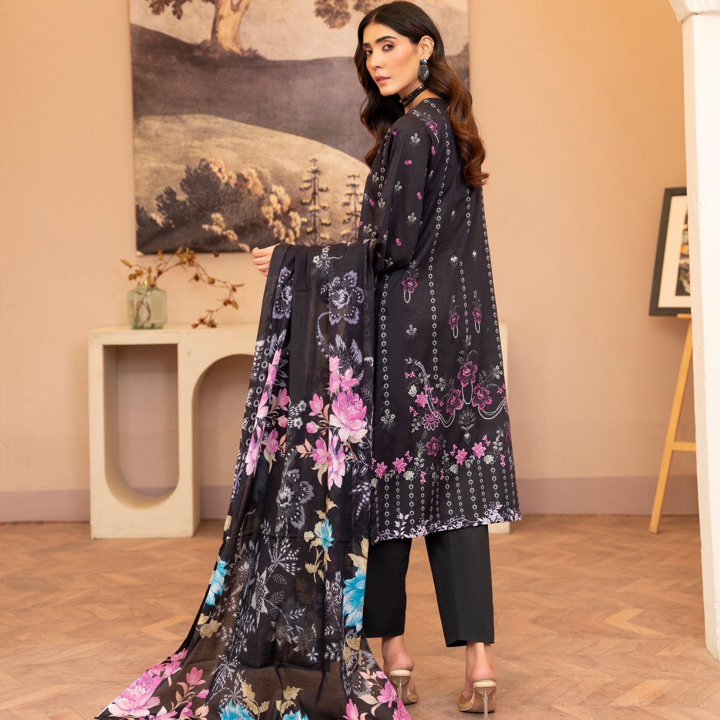 3 Piece Unstitched Lawn Suit Summer Collection 2026