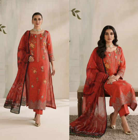 Printed Lawn 3 Piece Summer Collection By Fiza Noor