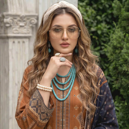 Lajwana Luxury Unstitched 3 Piece Lawn Suit